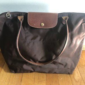 Longchamp Large Le Pliage Tote - Brown